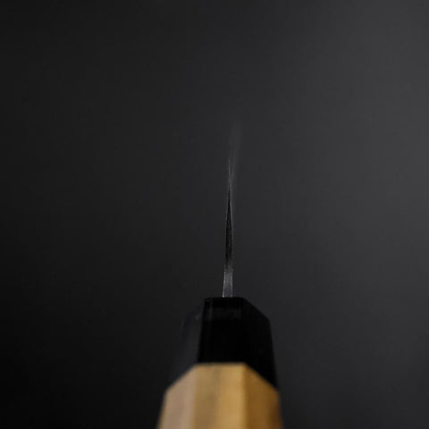 Gyuto Blue Steel #1 Kurouchi Stainless Clad Walnut Handle 210mm (8.3”)-[Musashi]-[Japanese-Kitchen-Knives]
