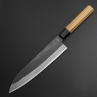 Gyuto Blue Steel #1 Kurouchi Stainless Clad Walnut Handle 210mm-[Musashi]-[Japanese-Kitchen-Knives]
