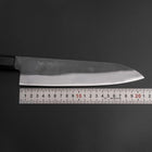 Gyuto Blue Steel #1 Kurouchi Stainless Clad Walnut Handle 210mm-[Musashi]-[Japanese-Kitchen-Knives]