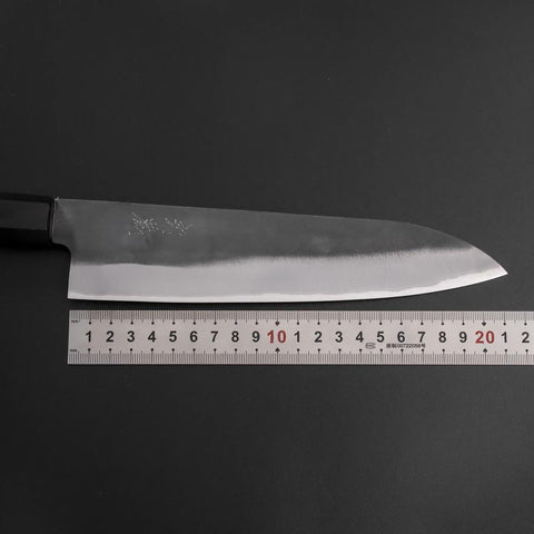 Gyuto Blue Steel #1 Kurouchi Stainless Clad Walnut Handle 210mm-[Musashi]-[Japanese-Kitchen-Knives]