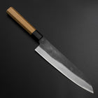 Gyuto Blue Steel #1 Kurouchi Stainless Clad Walnut Handle 210mm-[Musashi]-[Japanese-Kitchen-Knives]