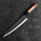 Gyuto Blue Steel #1 Kurouchi Walnut Handle 240mm (9.4”)-[Musashi]-[Japanese-Kitchen-Knives]