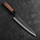 Gyuto Blue Steel #1 Kurouchi Walnut Handle 240mm (9.4”)-[Musashi]-[Japanese-Kitchen-Knives]