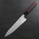 Gyuto Blue Steel #1 Suminagashi Buffalo Ebony Handle 180mm (7”)-[Musashi]-[Japanese-Kitchen-Knives]