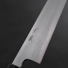 Gyuto Blue Steel #1 Suminagashi Buffalo Ebony Handle 180mm (7”)-[Musashi]-[Japanese-Kitchen-Knives]
