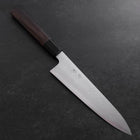 Gyuto Blue Steel #1 Suminagashi Buffalo Ebony Handle 180mm (7”)-[Musashi]-[Japanese-Kitchen-Knives]