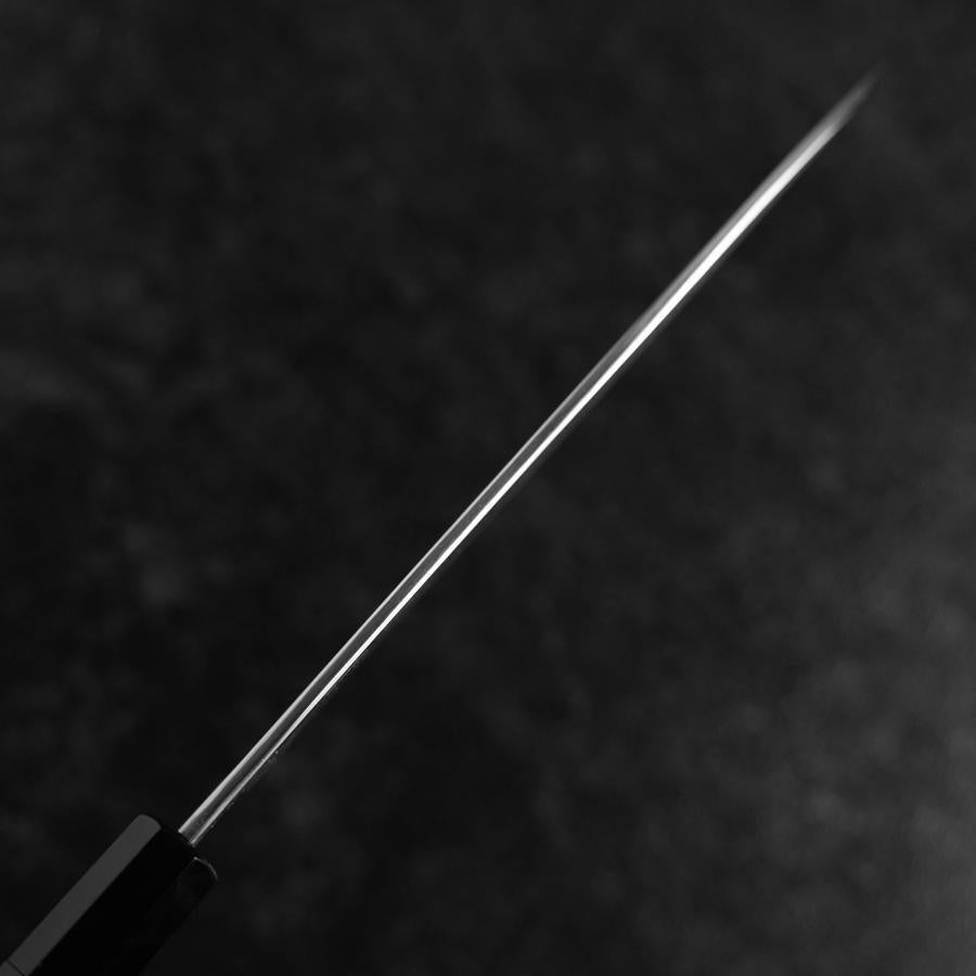 Gyuto Blue Steel #1 Suminagashi Buffalo Ebony Handle 200mm-[Musashi]-[Japanese-Kitchen-Knives]