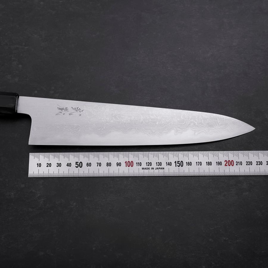 牛刀 青紙1号 墨流し 黒檀水牛柄 240mm – MUSASHI