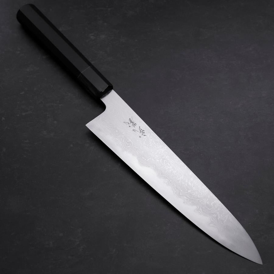 牛刀 青紙1号 墨流し 黒檀水牛柄 240mm – MUSASHI