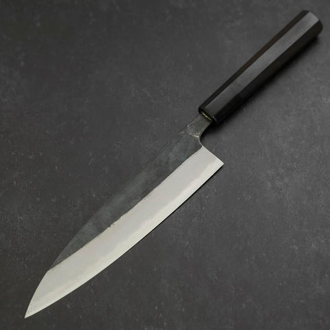 Gyuto Blue Steel #2 Kurouchi Buffalo Ebony Handle 210mm (8.3”)-[Musashi]-[Japanese-Kitchen-Knives]