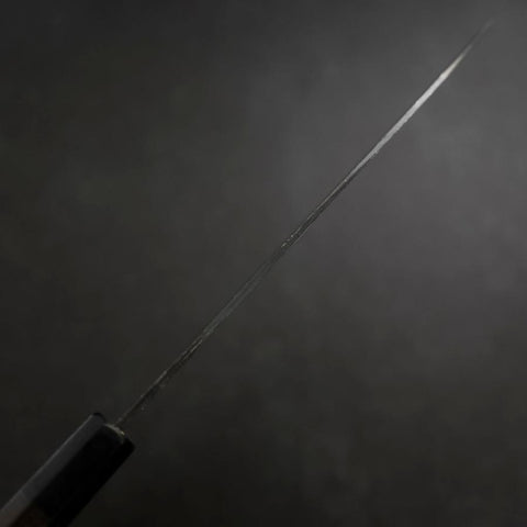 Gyuto Blue Steel #2 Kurouchi Buffalo Ebony Handle 210mm (8.3”)-[Musashi]-[Japanese-Kitchen-Knives]