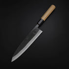 Gyuto Blue Steel #2 Kurouchi Buffalo Magnolia Handle 210mm (8.3”)-[Musashi]-[Japanese-Kitchen-Knives]