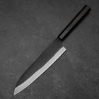 Gyuto Blue Steel #2 Kurouchi Chokin Crane Buffalo Ebony Handle 210mm (8.3”)-[Musashi]-[Japanese-Kitchen-Knives]