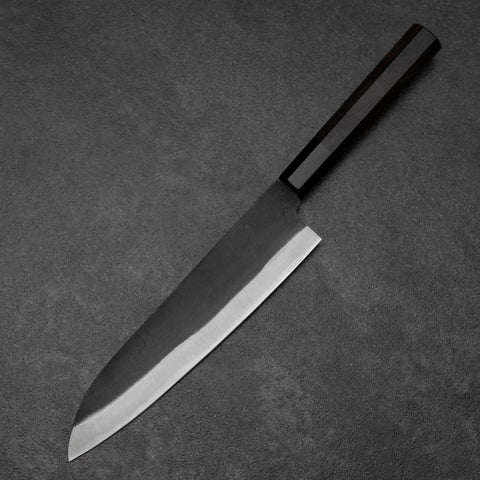 Gyuto Blue Steel #2 Kurouchi Chokin Crane Buffalo Ebony Handle 210mm (8.3”)-[Musashi]-[Japanese-Kitchen-Knives]