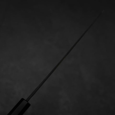 Gyuto Blue Steel #2 Kurouchi Chokin Crane Buffalo Ebony Handle 210mm (8.3”)-[Musashi]-[Japanese-Kitchen-Knives]