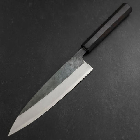 Gyuto Blue Steel #2 Kurouchi Chokin Dragon Buffalo Ebony Handle 210mm-[Musashi]-[Japanese-Kitchen-Knives]