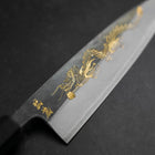 Gyuto Blue Steel #2 Kurouchi Chokin Dragon Buffalo Ebony Handle 210mm-[Musashi]-[Japanese-Kitchen-Knives]