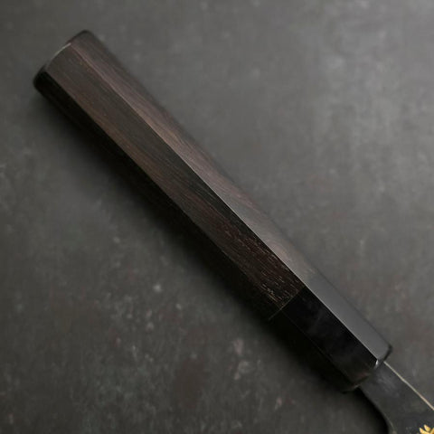 Gyuto Blue Steel #2 Kurouchi Chokin Dragon Buffalo Ebony Handle 210mm-[Musashi]-[Japanese-Kitchen-Knives]