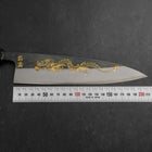 Gyuto Blue Steel #2 Kurouchi Chokin Dragon Buffalo Ebony Handle 210mm-[Musashi]-[Japanese-Kitchen-Knives]