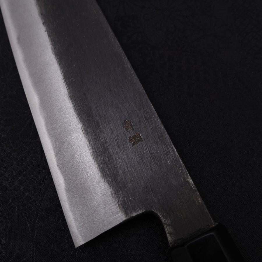 Gyuto Blue Steel #2 Kurouchi Chokin Dragon Buffalo Ebony Handle 240mm (9.4”)-[Musashi]-[Japanese-Kitchen-Knives]
