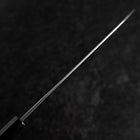 Gyuto Blue Steel #2 Kurouchi Chokin Samurai Full Moon Buffalo Ebony Handle 210mm (Asamura)-[Musashi]-[Japanese-Kitchen-Knives]