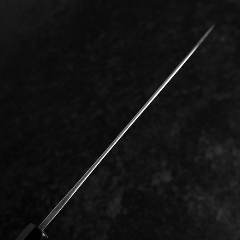 Gyuto Blue Steel #2 Kurouchi Chokin Ukiyo-E Buffalo Ebony Handle 210mm (Asamura) (8.3”)-[Musashi]-[Japanese-Kitchen-Knives]