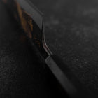 Gyuto Blue Steel #2 Kurouchi Chokin Ukiyo-E Buffalo Ebony Handle 210mm (Asamura)-[Musashi]-[Japanese-Kitchen-Knives]