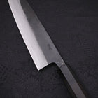Gyuto Blue Steel #2 Kurouchi Damascus Buffalo Ebony Handle 180mm (7”)-[Musashi]-[Japanese-Kitchen-Knives]