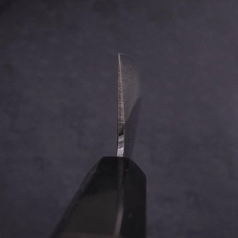 Gyuto Blue Steel #2 Kurouchi Damascus Buffalo Ebony Handle 210mm (8.3”)-[Musashi]-[Japanese-Kitchen-Knives]