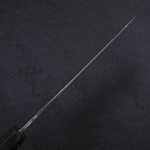 Gyuto Blue Steel #2 Kurouchi Damascus Buffalo Ebony Handle 210mm (8.3”)-[Musashi]-[Japanese-Kitchen-Knives]