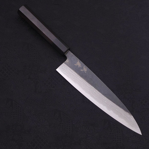 牛刀 青紙2号 黒打 ダマスカス 黒檀水牛柄 210mm – MUSASHI