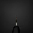 Gyuto Blue Steel #2 Kurouchi Stainless Clad Chokin Sakura-Fuji Buffalo Ebony Handle 210mm-[Musashi]-[Japanese-Kitchen-Knives]