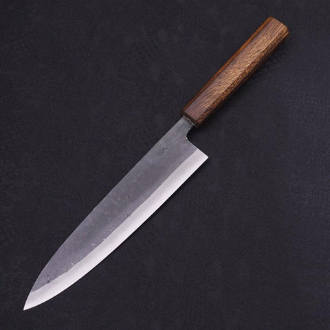 Gyuto Blue Steel #2 Kurouchi Sumi Urushi Handle 210mm (8.3”)-[Musashi]-[Japanese-Kitchen-Knives]