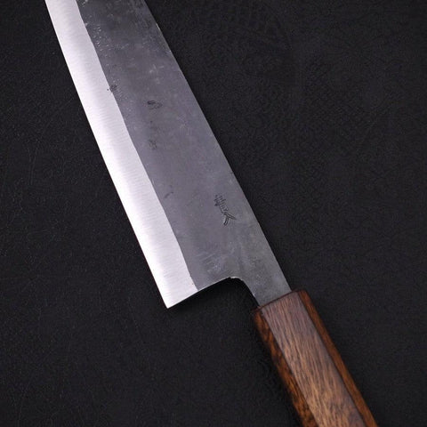 Gyuto Blue Steel #2 Kurouchi Sumi Urushi Handle 210mm (8.3”)-[Musashi]-[Japanese-Kitchen-Knives]