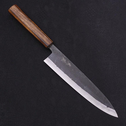 Gyuto Blue Steel #2 Kurouchi Sumi Urushi Handle 210mm (8.3”)-[Musashi]-[Japanese-Kitchen-Knives]