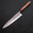 Gyuto Blue Steel #2 Nashiji Stainless Clad Sumi Urushi Handle 210mm (8.3”)-[Musashi]-[Japanese-Kitchen-Knives]