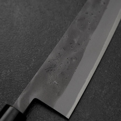 Gyuto Blue Steel #2 Nashiji Stainless Clad Yew Handle 210mm-[Musashi]-[Japanese-Kitchen-Knives]