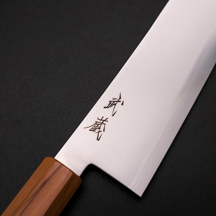 牛刀青紙2號鋼黑打龍黑檀水牛柄210mm – MUSASHI