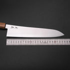 Gyuto Blue Steel #2 Polished Olive Handle 240mm-[Musashi]-[Japanese-Kitchen-Knives]