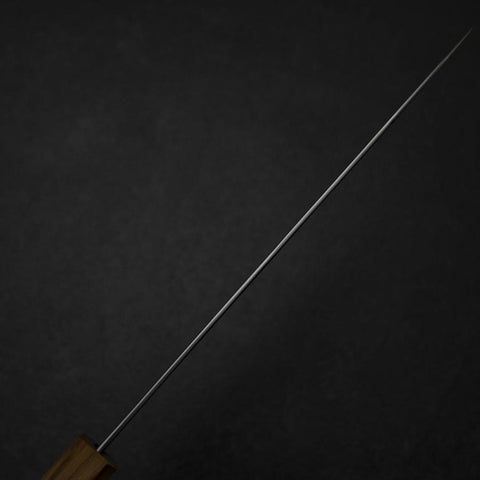 Gyuto Blue Steel #2 Polished Stainless Clad Olive Handle 210mm-[Musashi]-[Japanese-Kitchen-Knives]