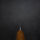 Gyuto Blue Steel #2 Stainless Clad Polished Oak Handle 165mm (6.5”)-[Musashi]-[Japanese-Kitchen-Knives]