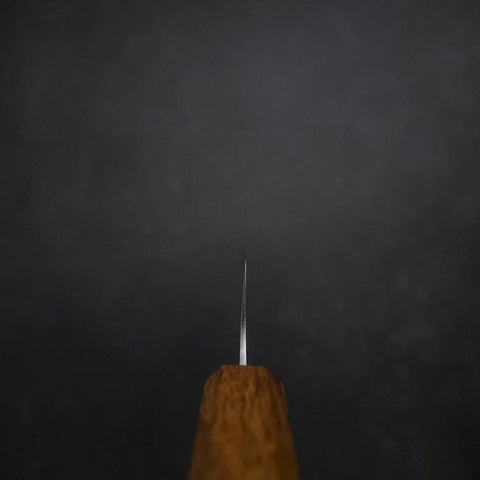 Gyuto Blue Steel #2 Stainless Clad Polished Oak Handle 165mm (6.5”)-[Musashi]-[Japanese-Kitchen-Knives]