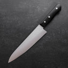 Gyuto Blue Steel #2 Stainless Clad Tsuchime Western Black Handle 180mm (7”)-[Musashi]-[Japanese-Kitchen-Knives]