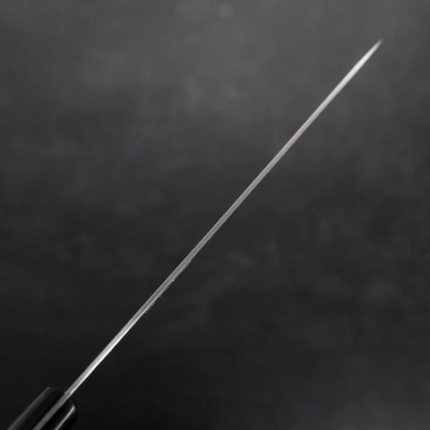 Gyuto Blue Steel #2 Stainless Clad Tsuchime Western Black Handle 180mm (7”)-[Musashi]-[Japanese-Kitchen-Knives]
