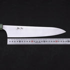 Gyuto Blue Super Polished Maple Green Handle 240mm (9.4”)-[Musashi]-[Japanese-Kitchen-Knives]