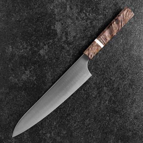 Gyuto Blue Super Polished Maple Handle 210mm-[Musashi]-[Japanese-Kitchen-Knives]