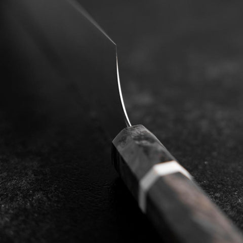 Gyuto Blue Super Polished Maple Handle 240mm-[Musashi]-[Japanese-Kitchen-Knives]