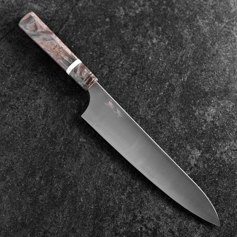 Gyuto Blue Super Polished Maple Handle 240mm-[Musashi]-[Japanese-Kitchen-Knives]