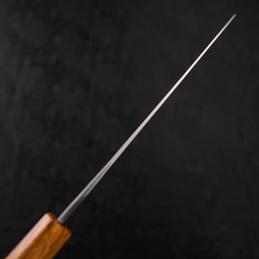 Gyuto Blue Steel #1 Kurouchi Stainless Clad Oak Handle 210mm – MUSASHI