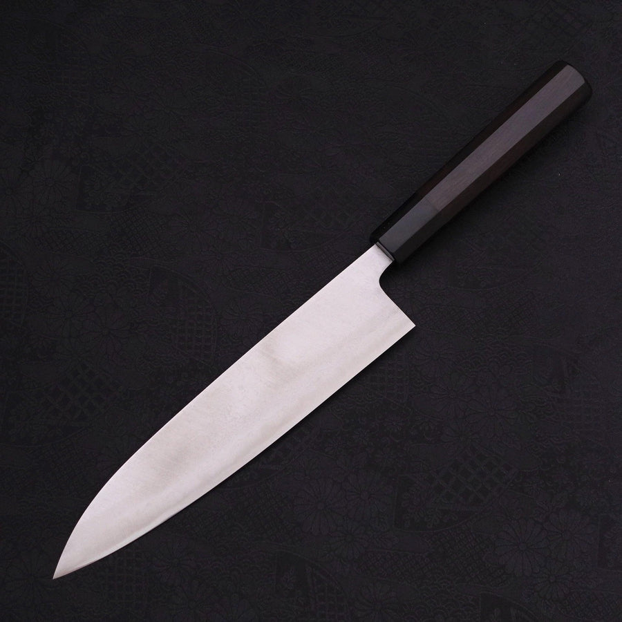 Gyuto Blue steel #2 Damascus Buffalo Ebony Handle 210mm-Blue steel #2-Damascus-Japanese Handle-[Musashi]-[Japanese-Kitchen-Knives]